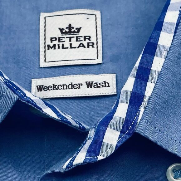 Peter Millar Weekender Wash Men’s Shirt Size L - Picture 6 of 8